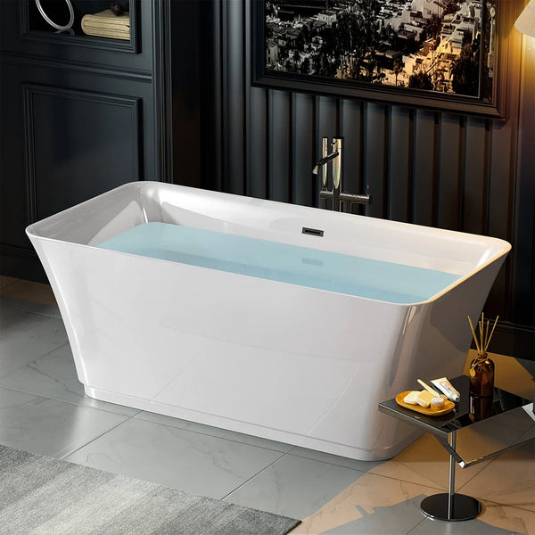 59 Freestanding Soaking Tub with Center Drain