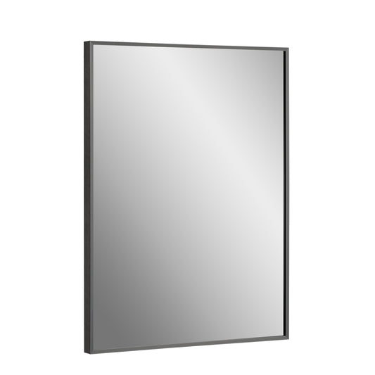 Vera 24" W x 32" H Rectangular Mirror in Matte Black