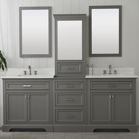 Milano 84" Double Sink Bathroom Vanity Modular Set