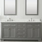Milano 72" Double Vanity in Gray