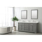 Milano 72" Double Vanity in Gray