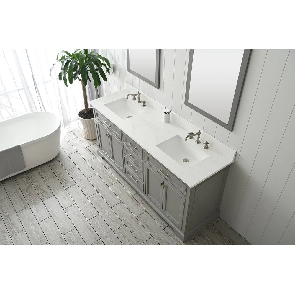 Milano 72" Double Vanity in Gray