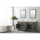 Milano 72" Double Vanity in Gray