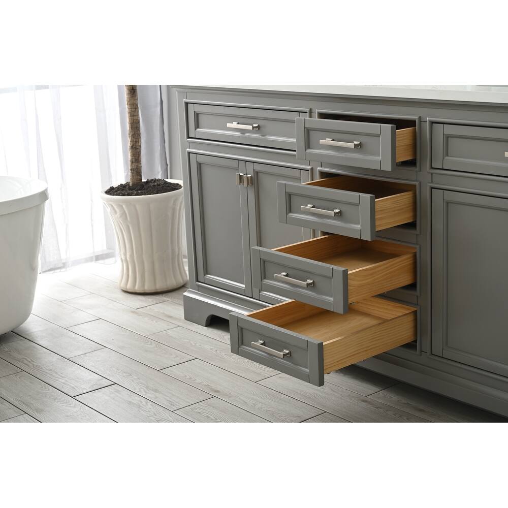 Milano 72" Double Vanity in Gray