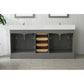 Milano 72" Double Vanity in Gray