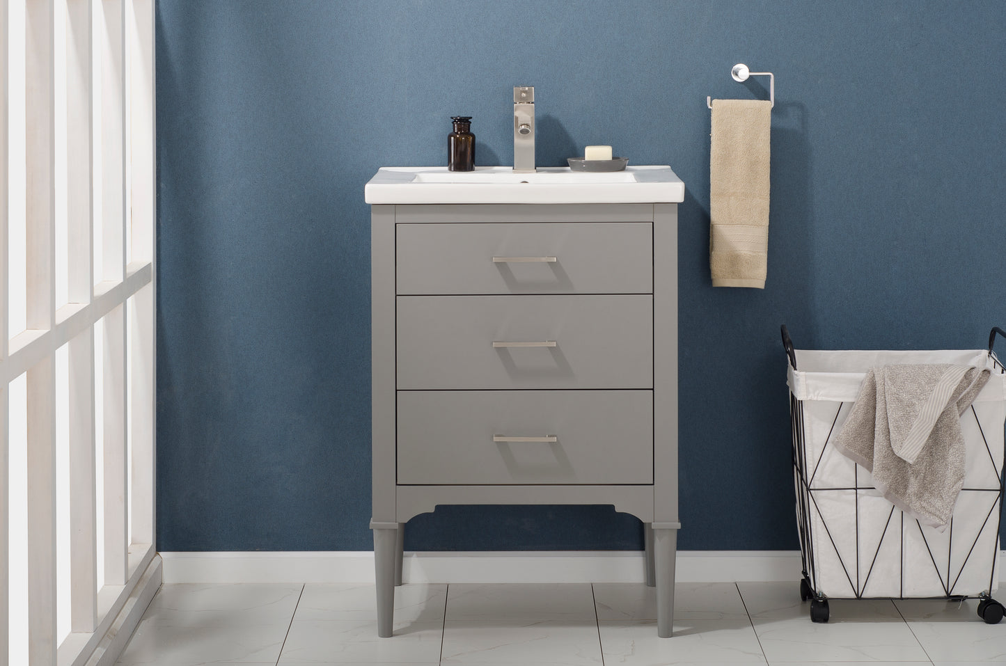 Mason 24" Single Sink Vanity In Gray