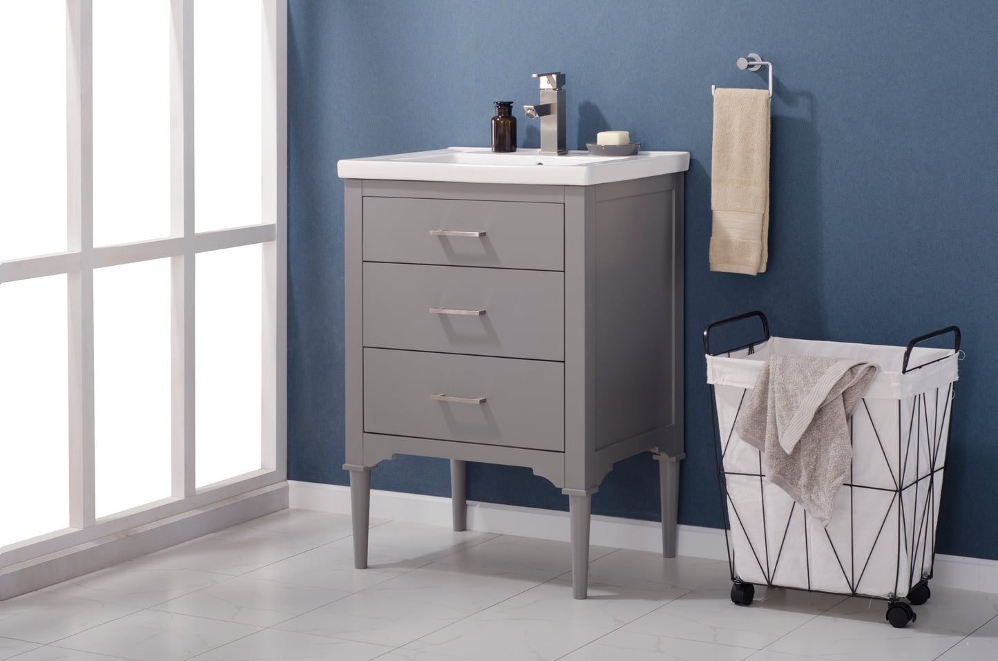 Mason 24" Single Sink Vanity In Gray