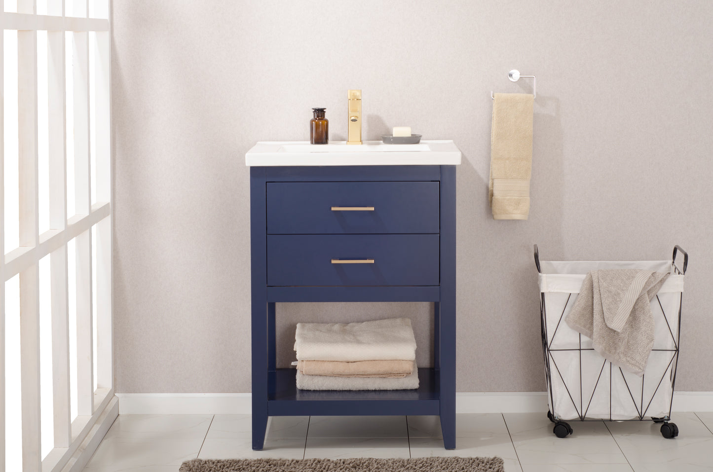 Cara 24" Single Sink Vanity In Blue