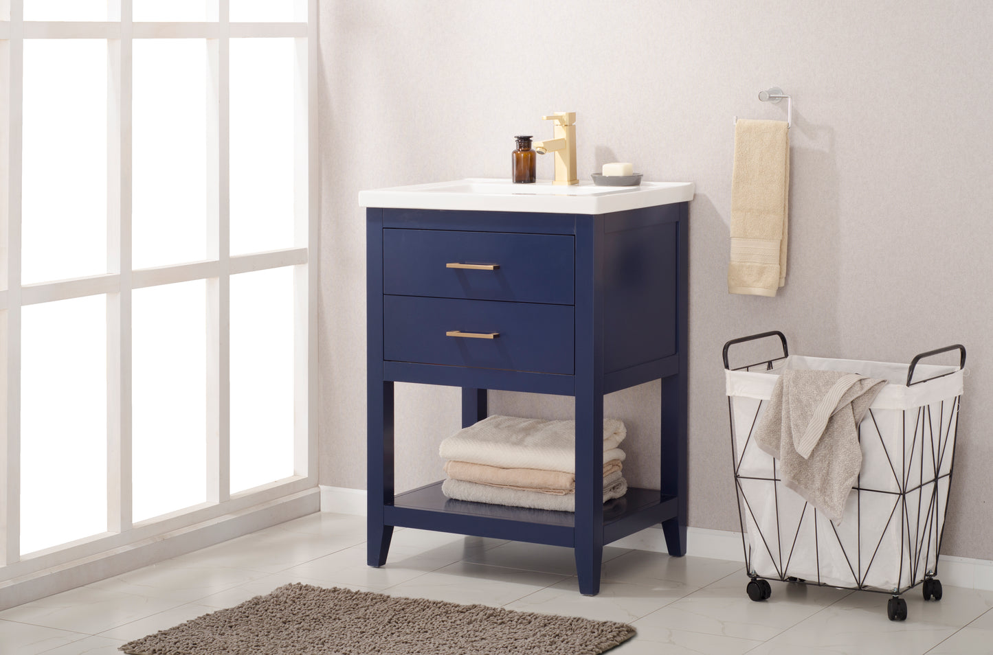 Cara 24" Single Sink Vanity In Blue