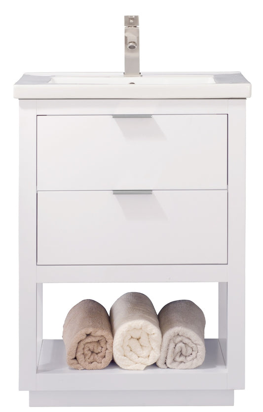 Klein 24" Single Sink Vanity In White