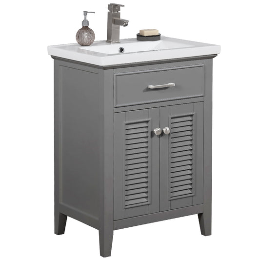 Cameron 24" Single Sink Vanity In Gray