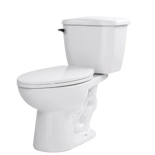 Kame 2-piece 1.28 GPF Single Flush Elongated Toilet in White