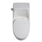 ANZZI Zeus Series 12 in. Closed Coupled 1.28 GPF Single Flush Elongated Toilet in Glossy White Finish with Soft Close Seat