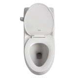 ANZZI Zeus Series 12 in. Closed Coupled 1.28 GPF Single Flush Elongated Toilet in Glossy White Finish with Soft Close Seat