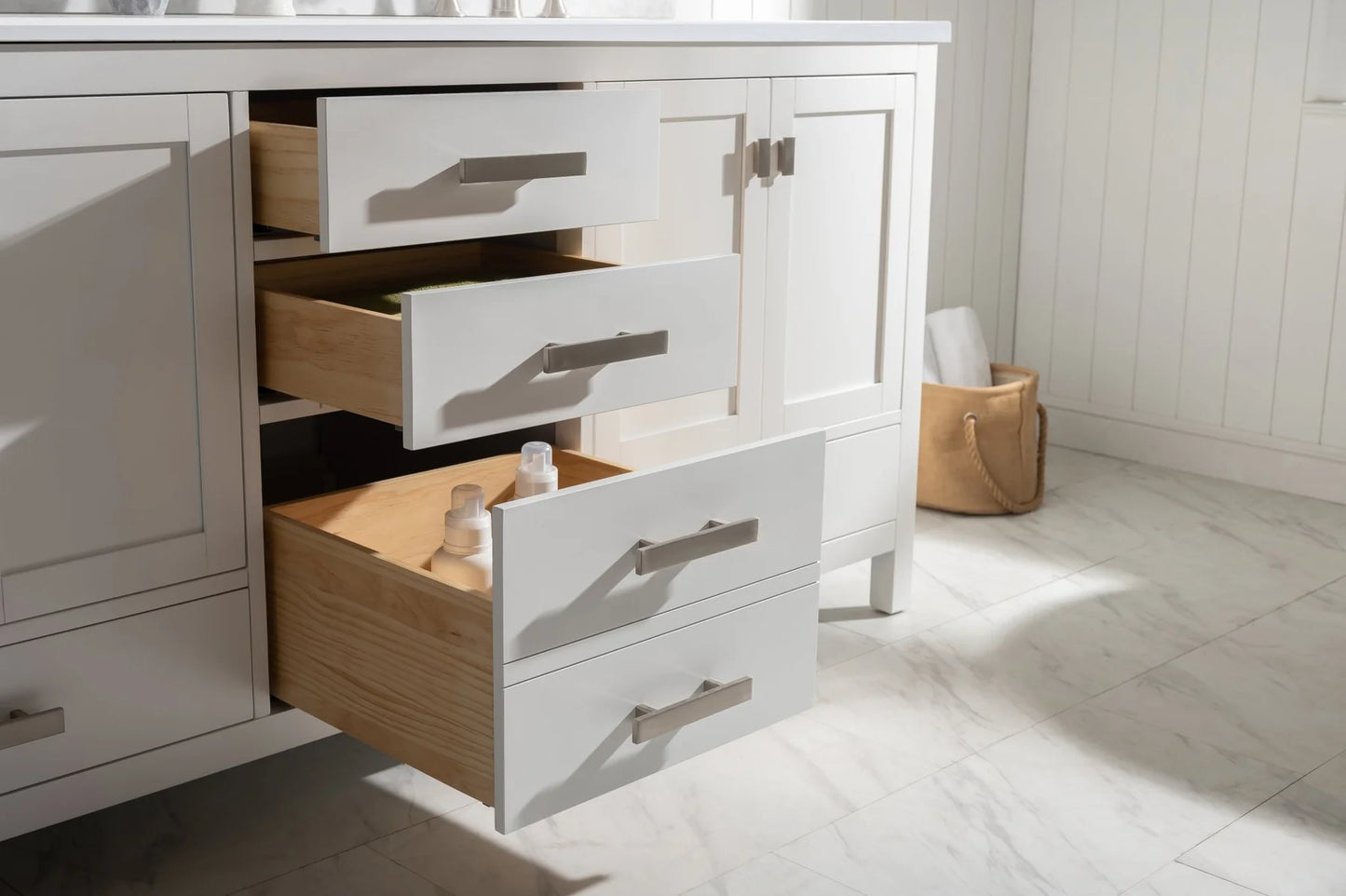 Valentino 84" Double Vanity in White