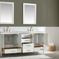 Valentino 84" Double Vanity in White