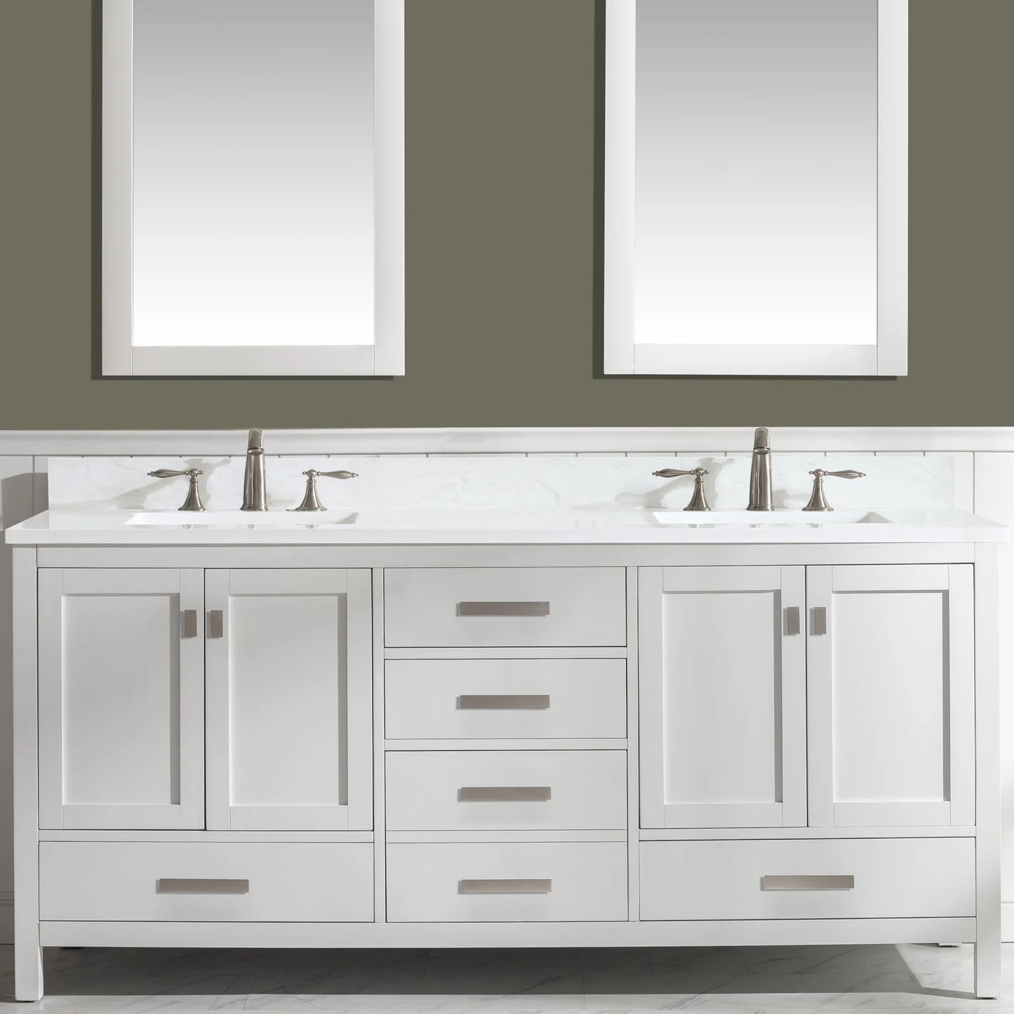 Valentino 84" Double Vanity in White